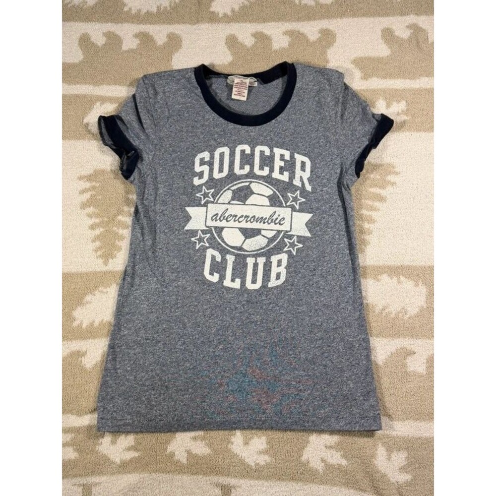 Vintage Y2K Abercrombie & Fitch “Soccer Club” T-Shirt Gray XL